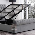 Eva Grey Sleigh Bed - Image 3