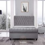 Eva Grey Sleigh Bed - Image 2
