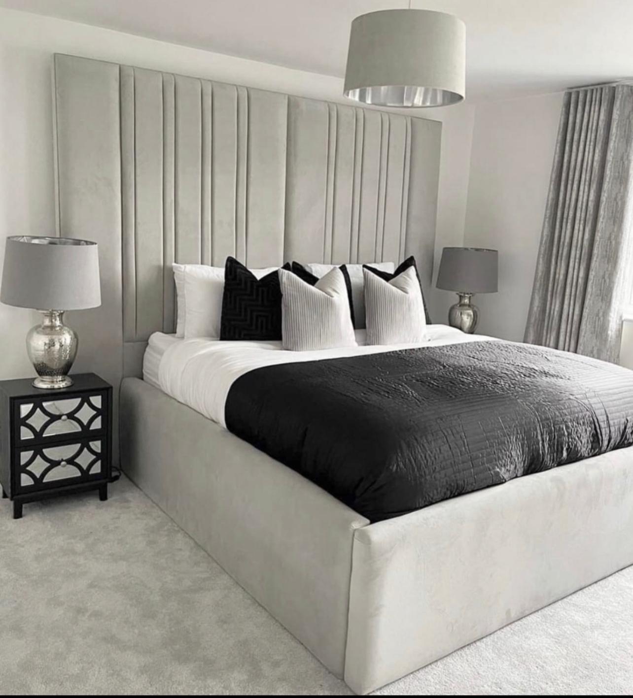 Eltham.jpeg Pay Weekly Beds | Magda Tall Headboard Bed - Image 1