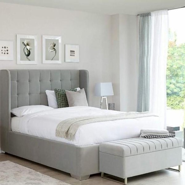dian.jpg Stylish Cube Buttoned Bed Frame - Image 1