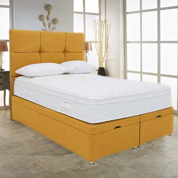 Mustard Mia End lift Divan bed