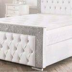 Glitter Fabric Border Leather Sleigh bed - Image 4
