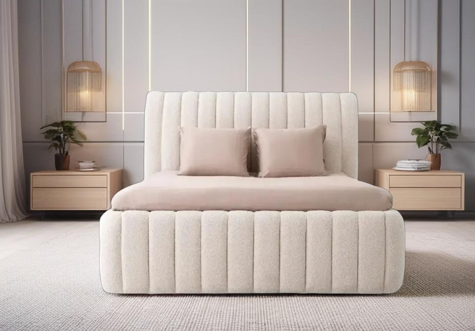 d7911043387e4225a7365190638172df~tplv-tulkllf4y5-origin-jpeg Boucle Teddy Fabric Panel Design Bed - Image 1