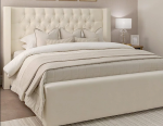 Hanry Luxury Buttoned Wing Chunky Bed