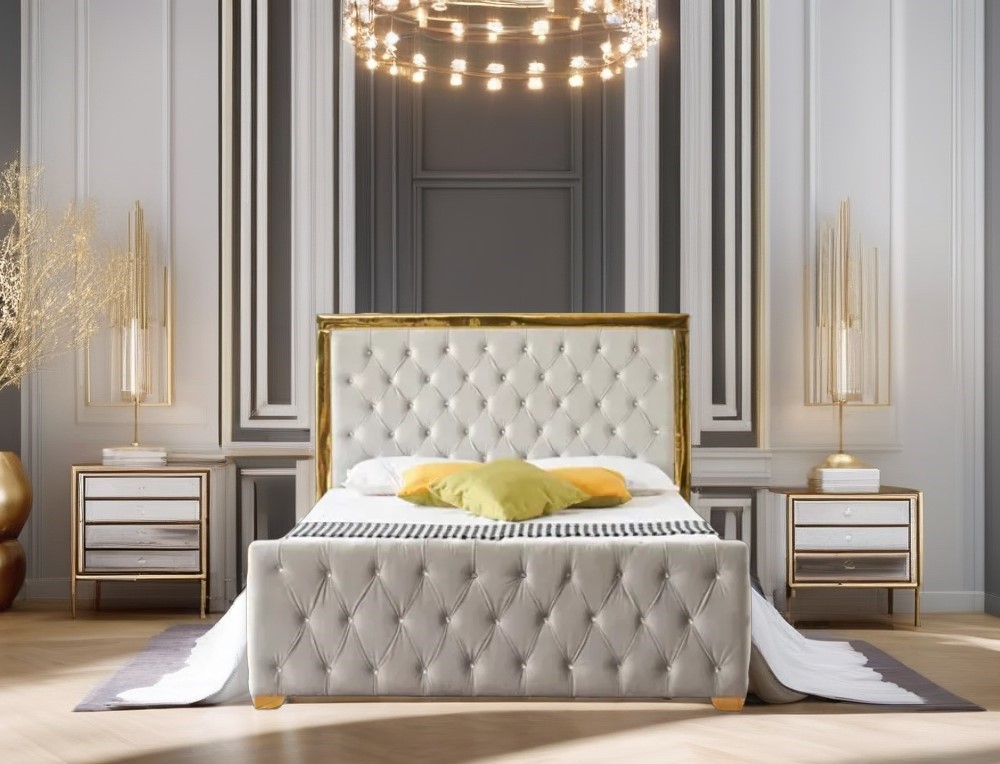 luxurious Chester Golden Bed Frame - Image 1