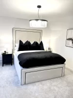 Black Piping Luxury Bed Frame