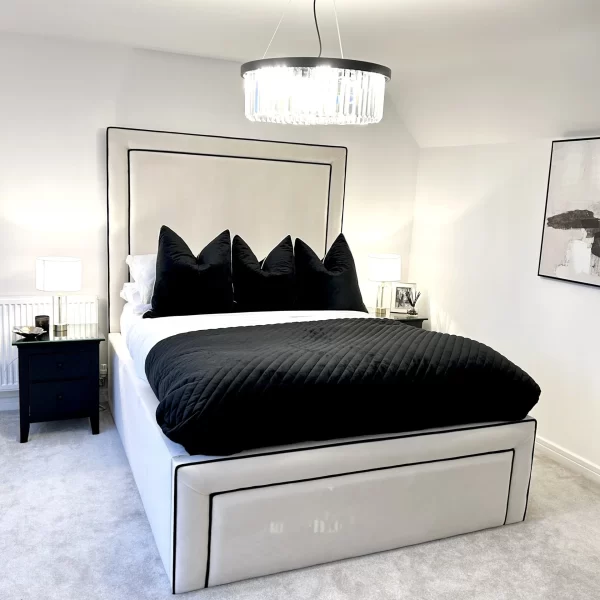 Black Piping Luxury Bed Frame