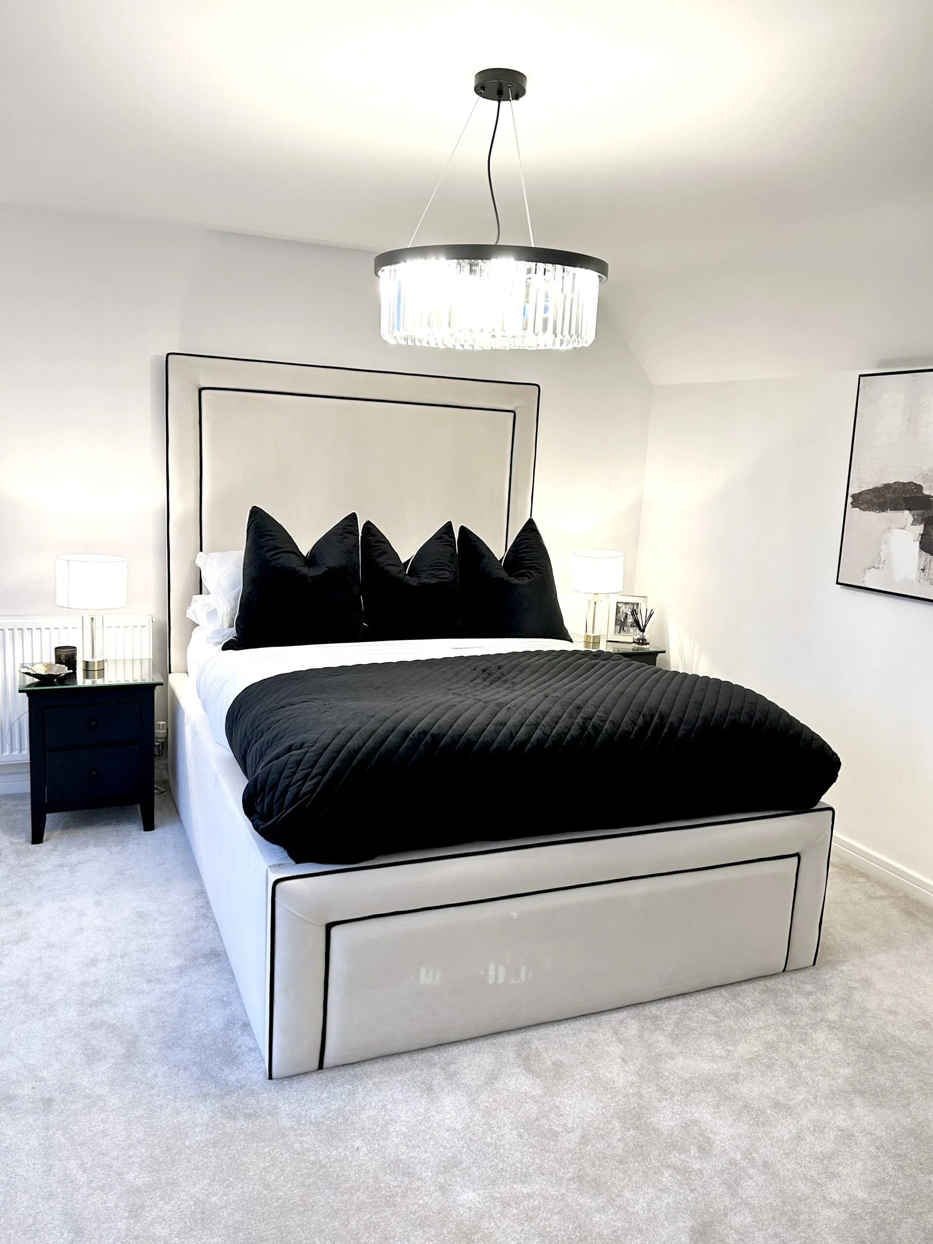 pipebed Black Piping Luxury Bed Frame - Image 1