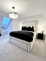Black Piping Luxury Bed Frame - Image 2