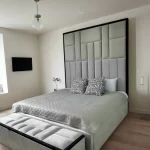 Tall Panel Headboard Bed Frame