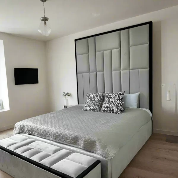 Tall Panel Headboard Bed Frame